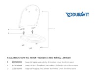 RECAMBIOS ASIENTO y TAPA INODORO D-NEO DURAVIT